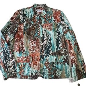 Alfred Dunner Santa Barbara Jacket Sz 10 Office Business Casual Coastal Boho NWT